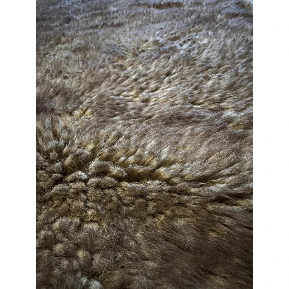 Faux Fur Rug Soft Coyote Fur Animal Pelt Rectangle Accents Rugs 5' X 6' Suede